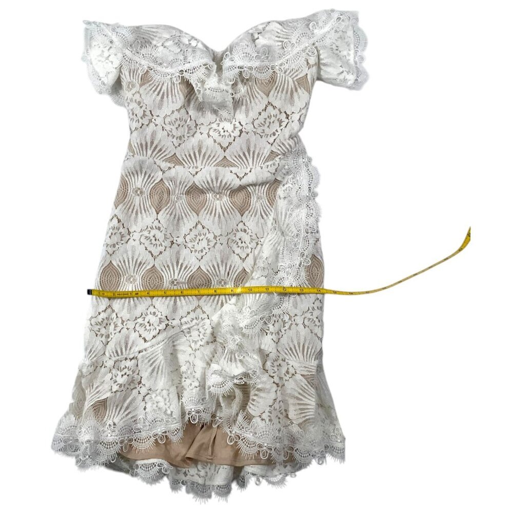 NWT Selfie Leslie September Lace Mini Dress White SZ XS Bridal Shower Dress - Picture 7 of 11